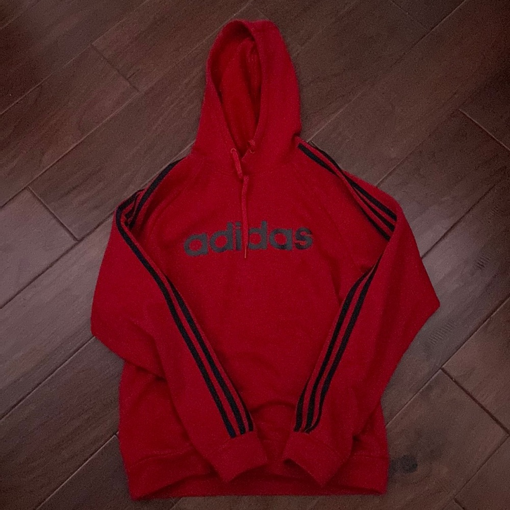 red adidas hoodie